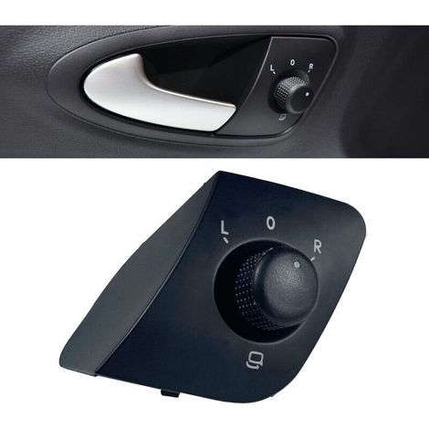 Bouton de réglage du rétroviseur latéral extérieur pour Seat Ibiza 2009-2015 6J1959565 (1/5)
