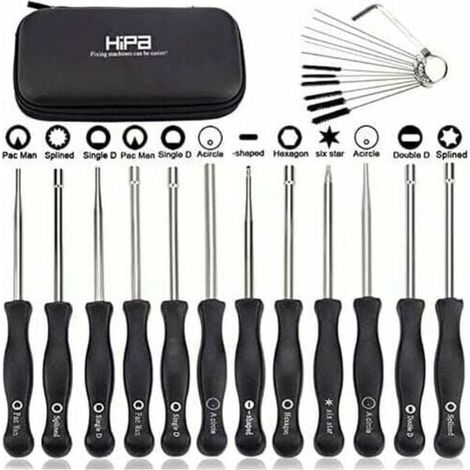 Ensemble de 12 outils de réglage de carburateur et tournevis de réglage pour moteur à 2 temps, pour débroussailleuses, tronçonneuses Poulan, Husqvarna, STHIL, Echo. (1/4)