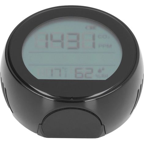 CO2-Monitor P8 Infrarot-Kohlendioxiddetektor Luftqualitäts-, Temperatur- und Feuchtigkeitsmessgerät für Labore, Schwarz (1/5)