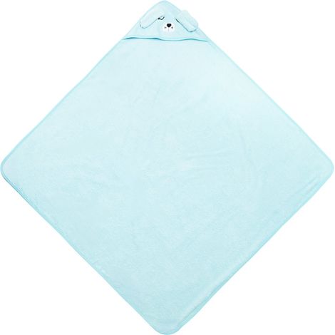 Serviette de bain Bathfriends 100x100 cm, motif chien bleu (1/5)