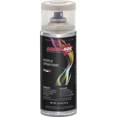Vernis peinture Acrylique Multi-Usage, Peinture Brillante pour Intérieur et Extérieur, Adapté a Tous Type de Matériau, Aérosol En Fer-Blanc Recyclable de 400 ml, Blanc Gris (1/5)