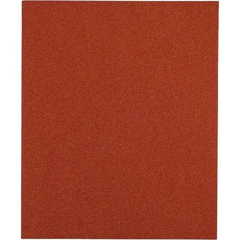 KWB 800424 LOT DE 5 FEUILLES DE PAPIER ABRASIF POUR BOIS, COULEUR ET SPATULE 230 X 280 MM SOUDÉES KORN K-240 (1/3)