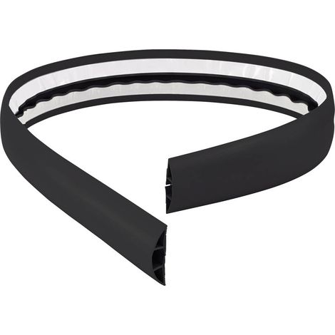Tru Components – Protège-câbles 1570428 1 canal – Longueur 1800 mm – PVC noir pour Ø de câble 14.8 x 7.8 mm – Application intérieure