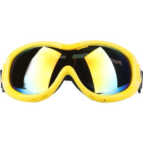 Lunettes de protection UV pour chien et chat, en PVC et PC, résistantes aux chocs, ajustables, couleur jaune (1/5)