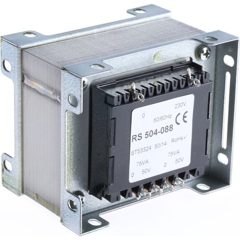 Transformateur à montage sur châssis, Vin 230V c.a., Vout 50V c.a., 2 sorties, 150VA ( Prix pour 1 )