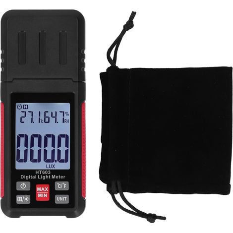 Compteur numérique d'éclairement lumineux 200 000 lux, faible consommation, luxmètre portable pour mesure précise. (1/5)