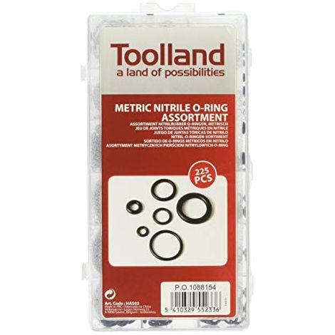 Toolland HAS02 Assortimento o ring Contenuto 225 Parti (1/3)