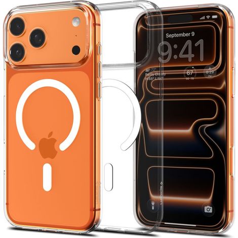 Custodia MagSafe Liquid Crystal per iPhone 17 Pro Max - Trasparente e bianca (1/5)