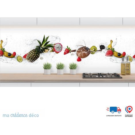 Crédence : Bain de fruits fond blanc - Alu composite - 60 - 120 (1/3)