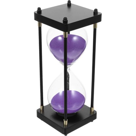 Sablier Zerodeko 5 minutes, cadre en bois violet, design