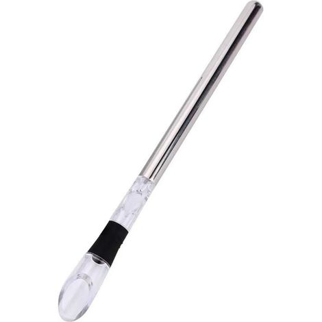 Tige de refroidissement pour vin en acier inoxydable - Refroidisseur de vin haut de gamme - Carafe - Dégustation de vin digne d'un sommelier - Cadeau pour femmes et hommes (1/5)