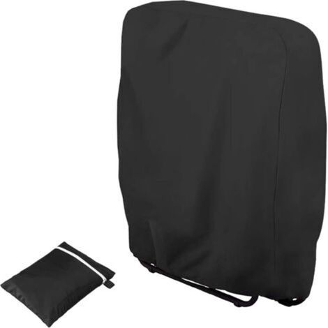 Housse de chaise longue pliante, housse de chaise longue de jardin imperméable, housse de fauteuil de salon de jardin, largeur 71 × hauteur 110 cm (noir) (1/4)