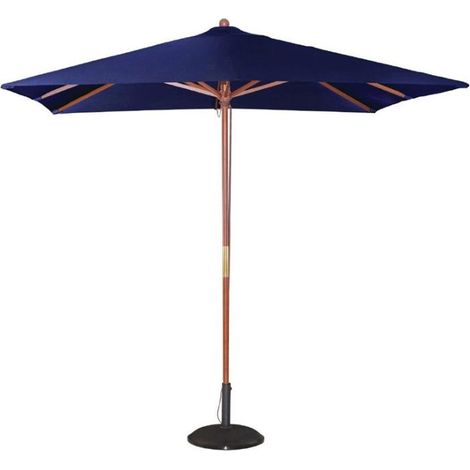 Parasol professionnel de terrasse carré de 2,5 m bleu marine - Bolero (1/5)