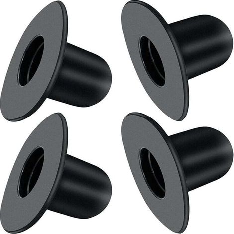 Juego de 4 tapones para piscinas, tapones de repuesto negros para el fondo de piscinas elevadas -Crezuo