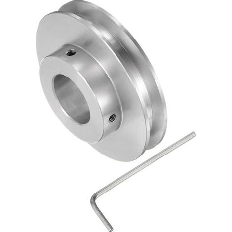 Poulie à gorge trapézoïdale 1 pièce Alliage d'aluminium Alésage de 20 mm pour transmission Industrie et agriculture (1/4)