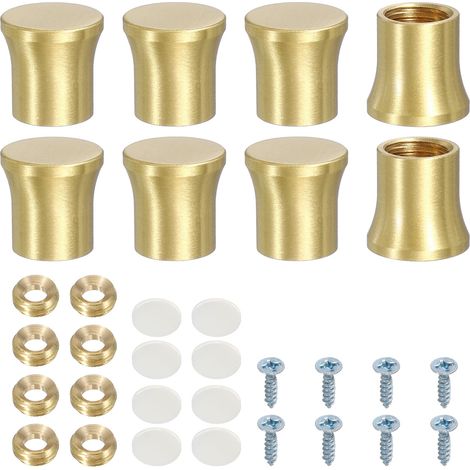 8pcs Pieds en Laiton pour Planche à Découper Antidérapant 15x15mm (1/5)