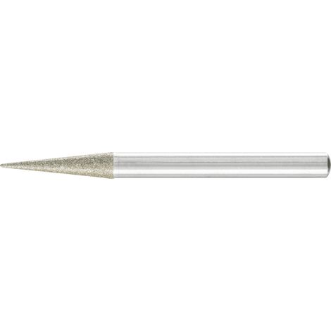PFERD TOOLS Diamant-Schleifstift Spitzkegel Ø6x12° SchaftØ6 mm D126 (mit.) zum Anfasen/Entgraten/Senken