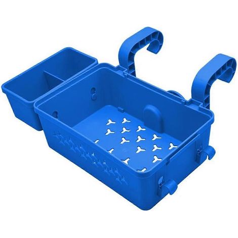 Panier de rangement portable avec porte-gobelet pour piscine hors sol - Accessoires de rangement pour piscine (1/4)