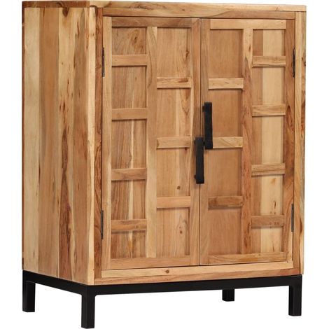 Buffet Bahut Meuble de rangement Commode Bois d'acacia solide 60x35x76 cm Marron 57946 (1/5)