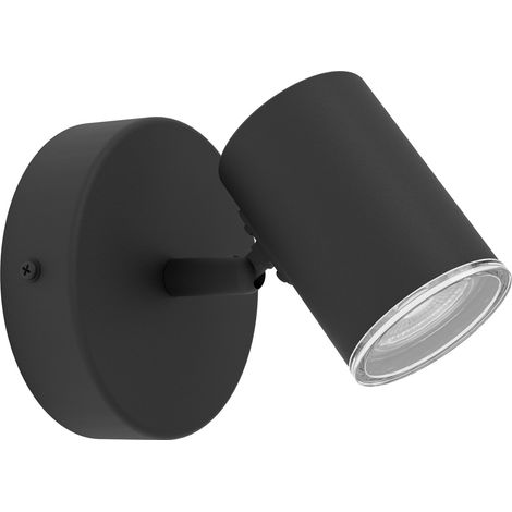 Spot Moderno Consuma 1 Acciaio Nero 1 Luce Gu10 Ip44