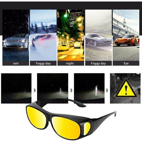 Lunettes de conduite nocturne anti-éblouissement vision nocturne HD polarisées pour homme femme, monture légère, verres haute clarté, idéales pour la route (1/5)