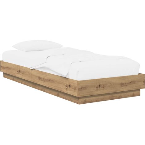 Estructura de cama de suelo Roble Artesanal 80 x 200 cm