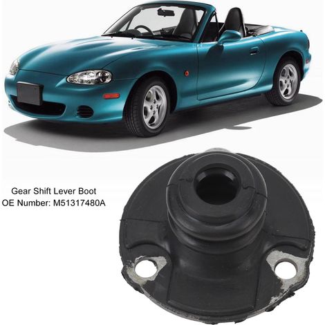 Soufflet de levier de vitesse M51317480A – Soufflet de protection et d'isolation en caoutchouc pour MX‑5 MK1 et MK2 (1989 à 2005) (1/5)