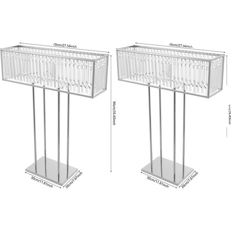 Supporto per fiori, design autoportante, elegante espositore floreale, argento (1/2)
