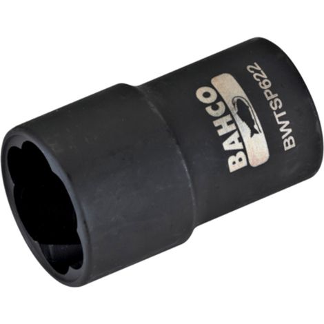 Bahco 1/2 Spezial Steckschlüssel-Einsatz zum Lösen defekter Muttern oder Schraubköpfe, 24 mm, tief