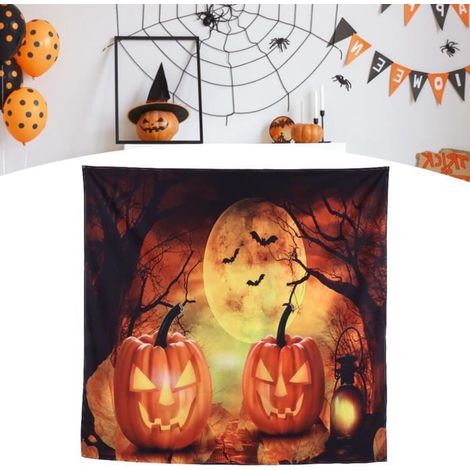 SALALIS Tapisserie d'Halloween Tenture murale Tapis Décoration de fond Home Party Photo Studio (200x150cm) (1/4)