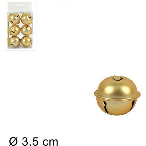 CAMPANELLINI 3,5 CM 6 PZ. ORO IN BOX