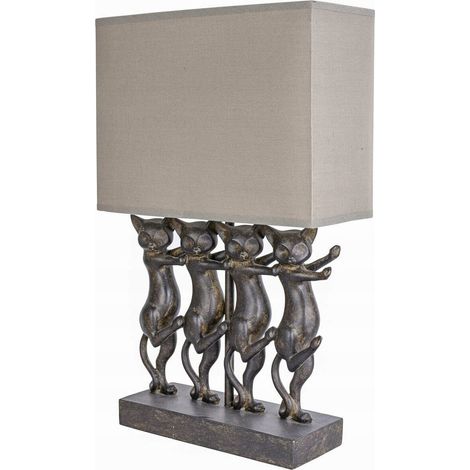 Lampe Chats Dansants, Gris Colonial (1/5)