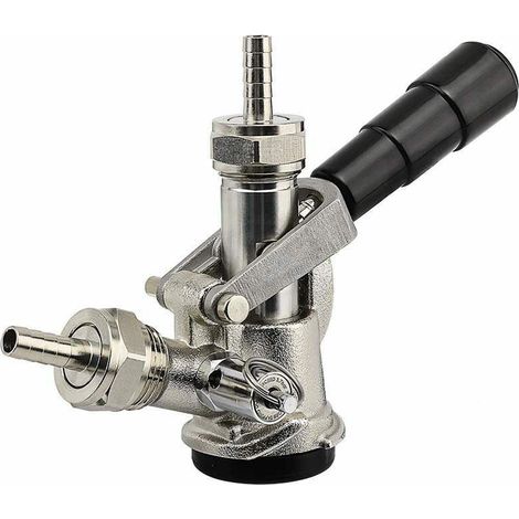 S Type Keg Coupler Pressure Beer Dispenser with Safety Valve Home Brewing System with 6 Fittings (1/3)