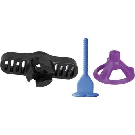 Sidamo – Kit de 100 croisillons auto-nivelants à vis – Poignée de serrage – Épaisseur 20 mm – Largeur de joint 3 mm – Pour carrelage grand format