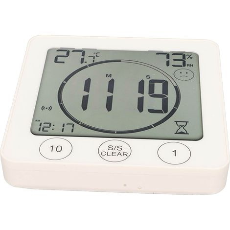 Thermomètre-hygromètre numérique précis et sensible, écran LCD rétroéclairé, mesure de la température et de l'humidité pour intérieur, blanc (1/5)