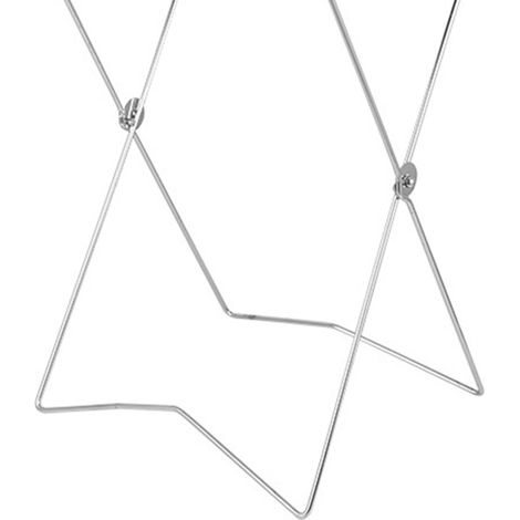 Support pliable pour sacs poubelle en fer inoxydable, portable et blanc, pour l'extérieur. (1/5)