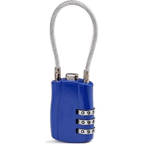 Candado para equipaje, candado de combinación de 3 dígitos, candado para maletas, mochilas y equipaje (azul) (1/5)