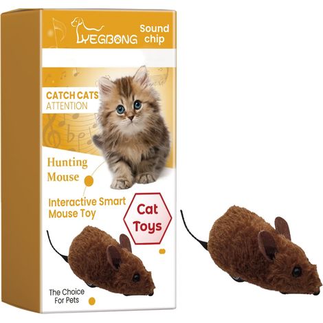 Jouet Chat Électronique Souris - Mouvement Automatique - Son Squeak Réaliste - Capteur Intelligent Évitant les Obstacles - Pour Chats Intérieurs - 1 Pièce (1/5)