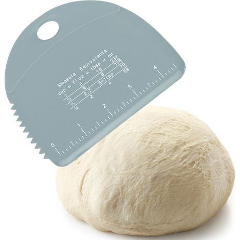 Coupe-pâte en silicone avec racloir gradué, coupe-farine gris (1/5)