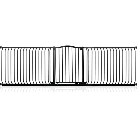 Safetots Barrière De Sécurité Supérieure Avec Design Courbé, Barrière De Sécurité À Pression, 271cm - 280cm, Noir Mat