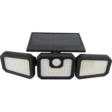 Applique Solaire Extérieure avec Détecteur de Mouvement Télécommande Pliable IP65 Etanche 210LEDs Lumière de Sécurité 3 Modes d'Eclairage pour Cour Garage 1PC,DUBUNS (1/5)