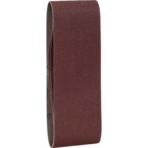 Bosch Set de 3 bandes abrasives pour ponceuses à bande, qualité rouge (1/2)