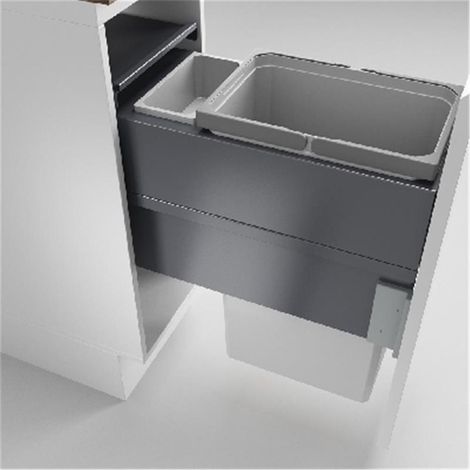 Naber Cox Clan® 580/300-2, Abfallsammler für Frontauszüge, hellgrau (1/2)