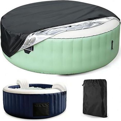 Aufblasbare Schutzhülle für runde Pools, runde Thermoabdeckung für Gartentische, wasserdicht, aus 210D Oxford-Gewebe – 21570 cm (1/5)