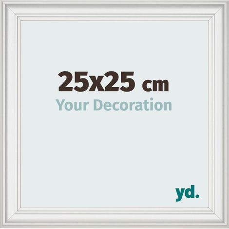 yd. - Cadre photo 25x25 - Blanc Patine - MDF - Lazio