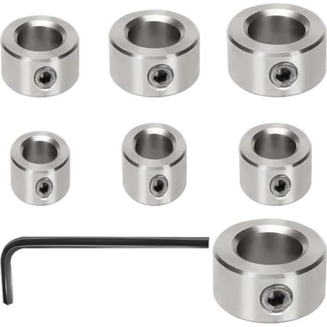 14PCS Butée de Profondeur de Foret 3/4/5/6/8/10/12mm Anneau Positionneur Positionneur Durable Foret à Bois pour les Forets à Bois (Anneau A) (1/5)