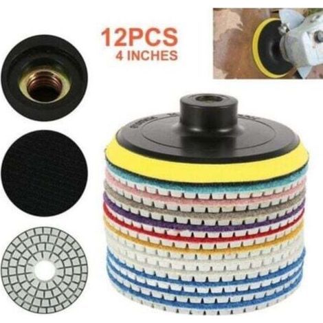 Kit de 12 Disques de Polissage en Diamant - Résistants à la Chaleur pour Granit, Marbre et Céramique (1/4)