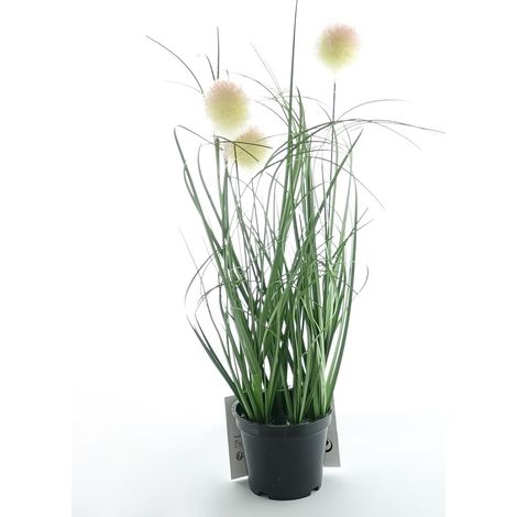 Kaemingk Samtgras im schwarzen Topf  30 cm - Kunstpflanzen (1/2)