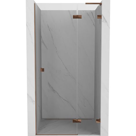 Mexen Lunar L Duschdrehtür rechts 85 cm, transparent, Roségold - 834L-085-000-60-00-P (1/5)