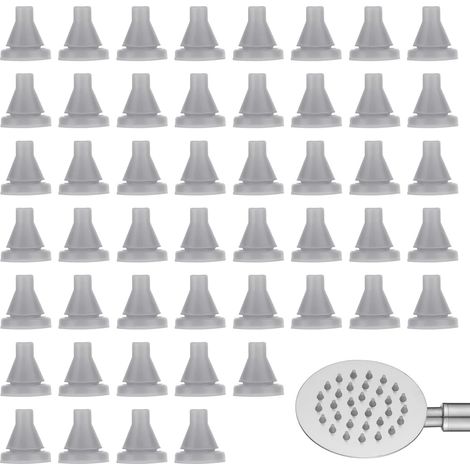 Paquete de 50 boquillas de silicona de repuesto, punta redonda, boquilla de aspersor para orificio de 4 mm de diámetro, boquilla de riego universal, color gris. (1/5)